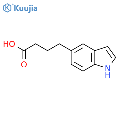 4-(1H-indol-5-yl)butanoic acid structure