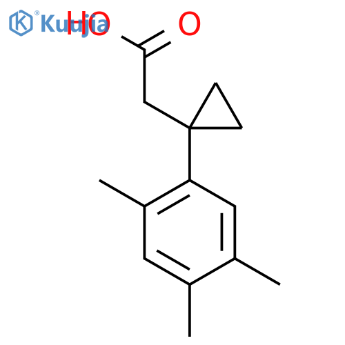 2-1-(2,4,5-trimethylphenyl)cyclopropylacetic acid structure