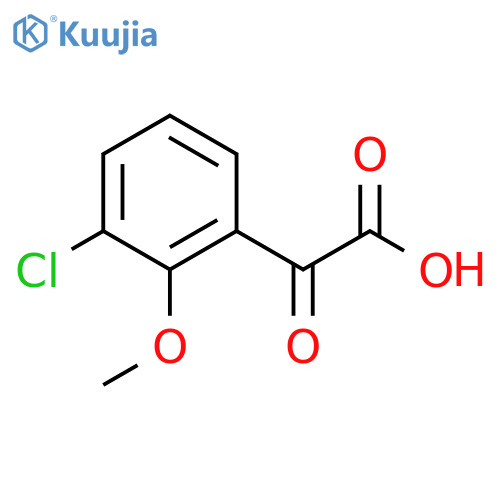 2-(3-chloro-2-methoxyphenyl)-2-oxoacetic acid structure