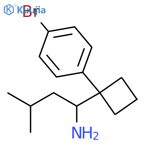1-[1-(4-Bromophenyl)cyclobutyl]-3-methylbutylamine structure