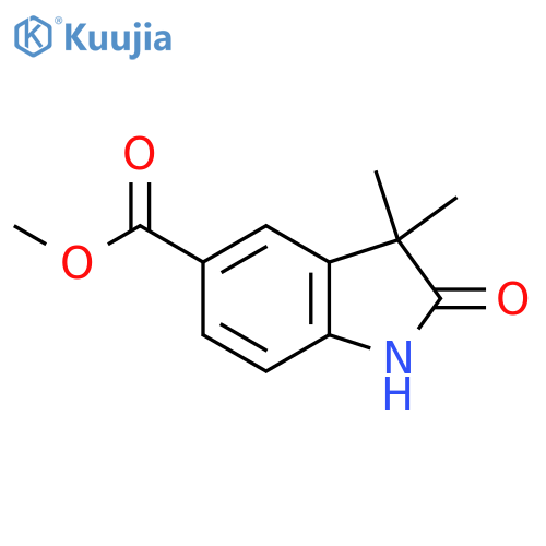 Methyl 3,3-dimethyl-2-oxoindoline-5-carboxylate structure