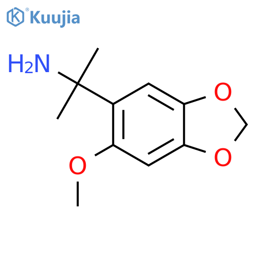 2-(6-methoxy-1,3-dioxaindan-5-yl)propan-2-amine structure