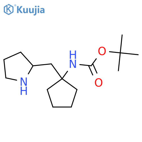 tert-butyl N-{1-(pyrrolidin-2-yl)methylcyclopentyl}carbamate structure