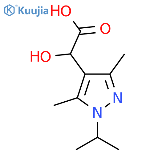 2-[3,5-dimethyl-1-(propan-2-yl)-1H-pyrazol-4-yl]-2-hydroxyacetic acid structure