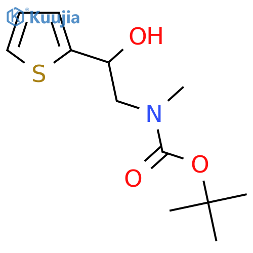 tert-butyl N-[2-hydroxy-2-(thiophen-2-yl)ethyl]-N-methylcarbamate structure