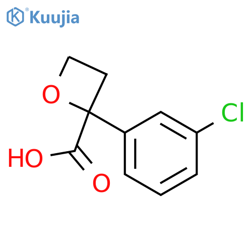 2-Oxetanecarboxylic acid, 2-(3-chlorophenyl)- structure