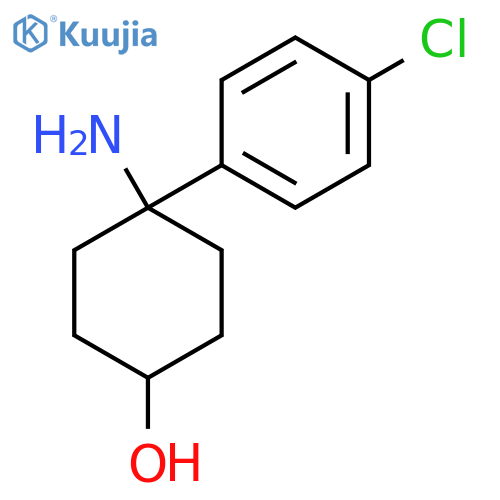 4-amino-4-(4-chlorophenyl)cyclohexan-1-ol structure