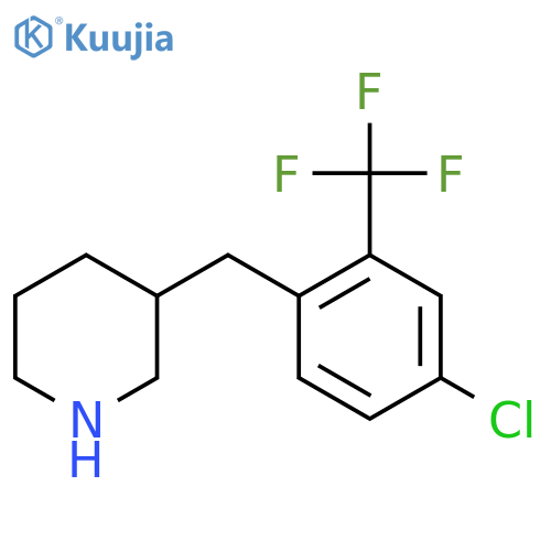 3-{4-chloro-2-(trifluoromethyl)phenylmethyl}piperidine structure