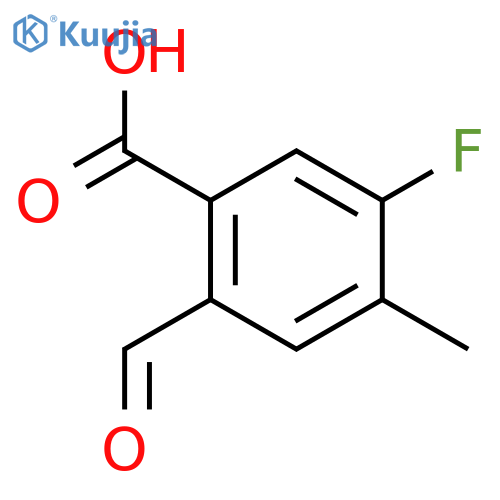 5-Fluoro-2-formyl-4-methylbenzoic acid structure