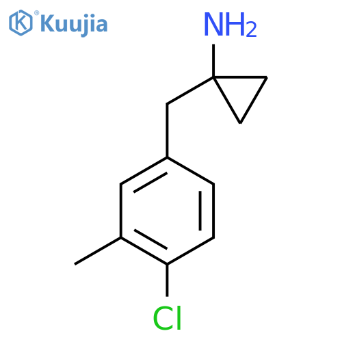 1-(4-chloro-3-methylphenyl)methylcyclopropan-1-amine structure