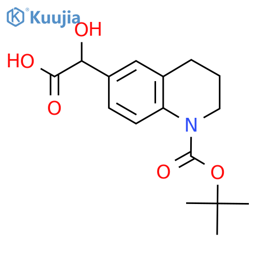 2-(1-tert-butoxycarbonyl-3,4-dihydro-2H-quinolin-6-yl)-2-hydroxy-acetic acid structure