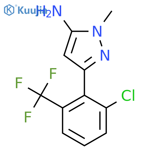 3-2-chloro-6-(trifluoromethyl)phenyl-1-methyl-1H-pyrazol-5-amine structure