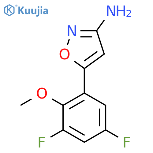 5-(3,5-difluoro-2-methoxyphenyl)-1,2-oxazol-3-amine structure