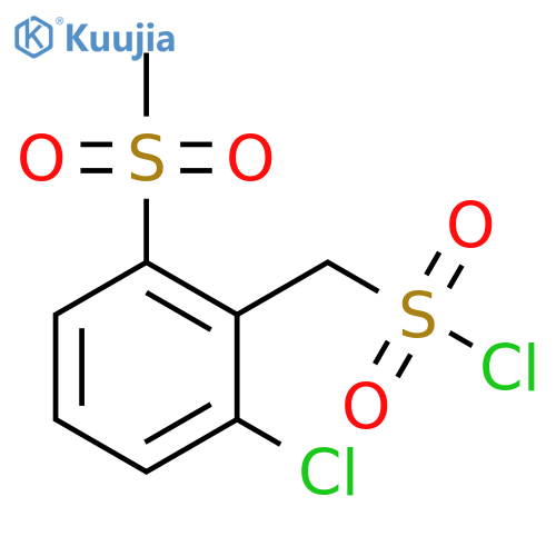 (2-chloro-6-methanesulfonylphenyl)methanesulfonyl chloride structure