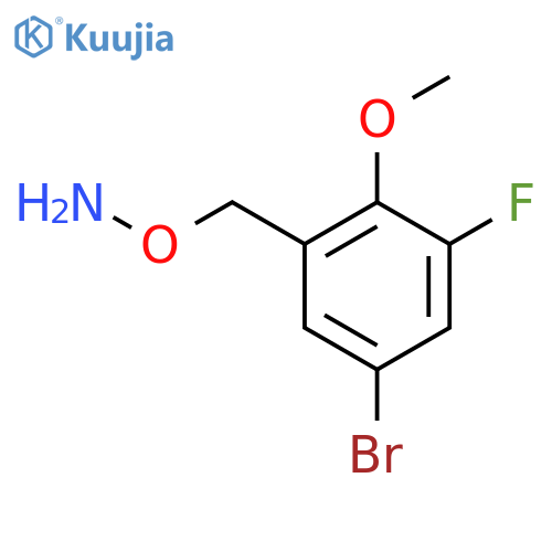 O-(5-bromo-3-fluoro-2-methoxyphenyl)methylhydroxylamine structure
