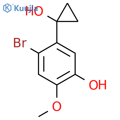 4-bromo-5-(1-hydroxycyclopropyl)-2-methoxyphenol structure