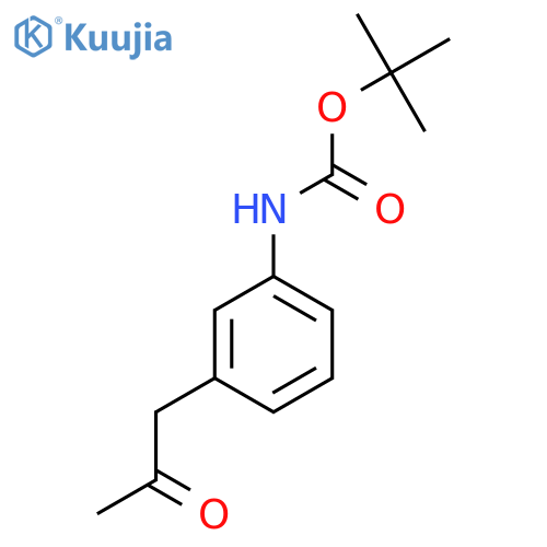 tert-butyl N-[3-(2-oxopropyl)phenyl]carbamate structure