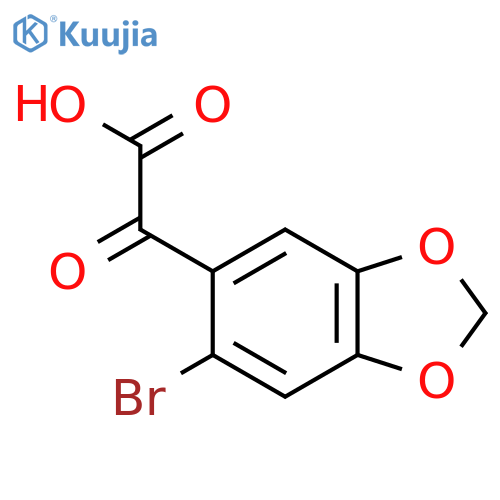 2-(6-bromo-1,3-dioxaindan-5-yl)-2-oxoacetic acid structure