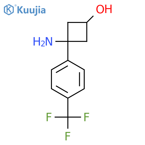 3-amino-3-4-(trifluoromethyl)phenylcyclobutan-1-ol structure
