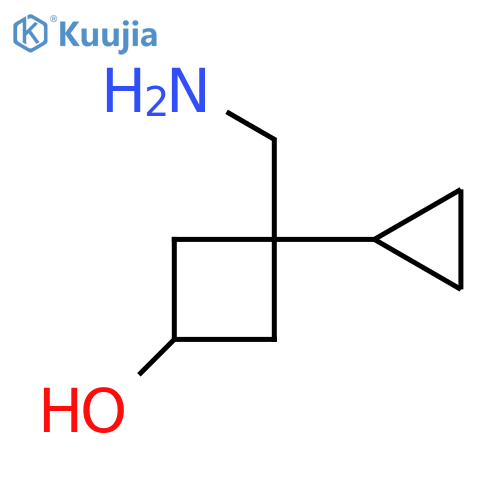 3-(aminomethyl)-3-cyclopropylcyclobutan-1-ol structure