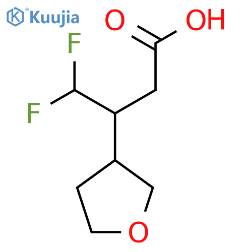 4,4-difluoro-3-(oxolan-3-yl)butanoic acid structure