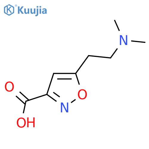5-2-(dimethylamino)ethyl-1,2-oxazole-3-carboxylic acid structure