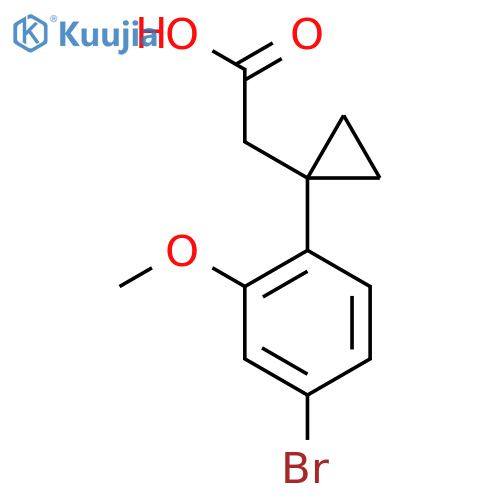 2-1-(4-bromo-2-methoxyphenyl)cyclopropylacetic acid structure