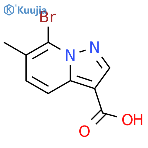 Pyrazolo[1,5-a]pyridine-3-carboxylic acid, 7-bromo-6-methyl- structure