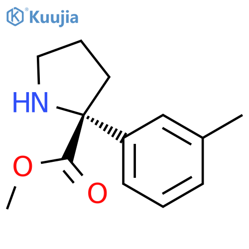 methyl 2-(3-methylphenyl)pyrrolidine-2-carboxylate structure