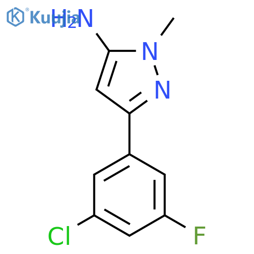 3-(3-chloro-5-fluorophenyl)-1-methyl-1H-pyrazol-5-amine structure