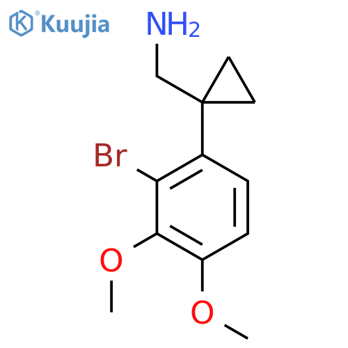1-(2-bromo-3,4-dimethoxyphenyl)cyclopropylmethanamine structure