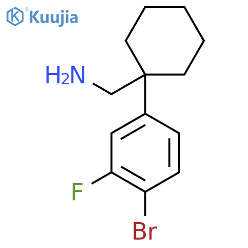 1-(4-bromo-3-fluorophenyl)cyclohexylmethanamine structure