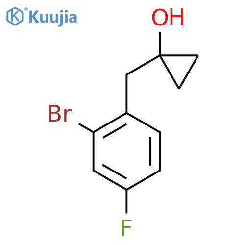 1-(2-bromo-4-fluorophenyl)methylcyclopropan-1-ol structure