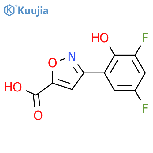 3-(3,5-difluoro-2-hydroxyphenyl)-1,2-oxazole-5-carboxylic acid structure