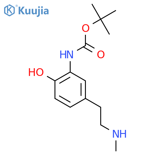 tert-butyl N-{2-hydroxy-5-2-(methylamino)ethylphenyl}carbamate structure