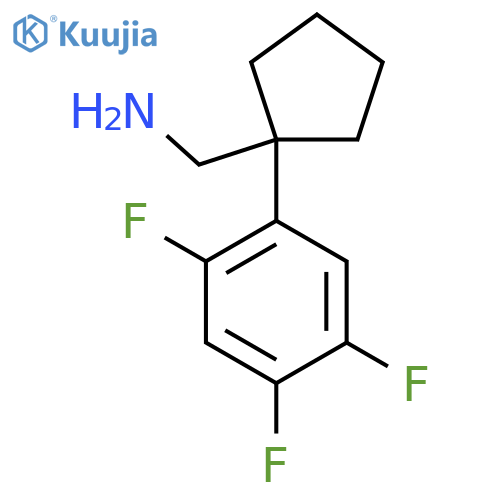1-(2,4,5-trifluorophenyl)cyclopentylmethanamine structure