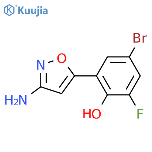 2-(3-amino-1,2-oxazol-5-yl)-4-bromo-6-fluorophenol structure
