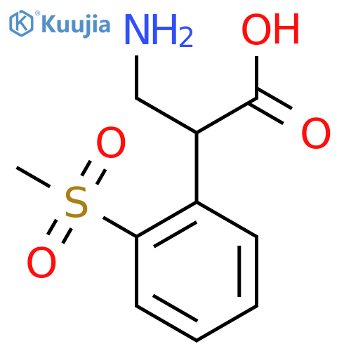 3-amino-2-(2-methanesulfonylphenyl)propanoic acid structure