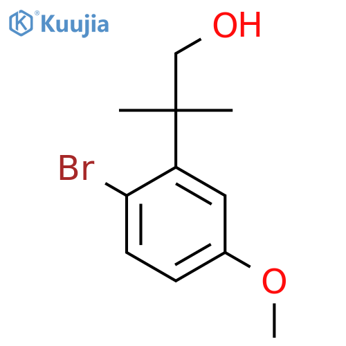 2-(2-bromo-5-methoxyphenyl)-2-methylpropan-1-ol structure