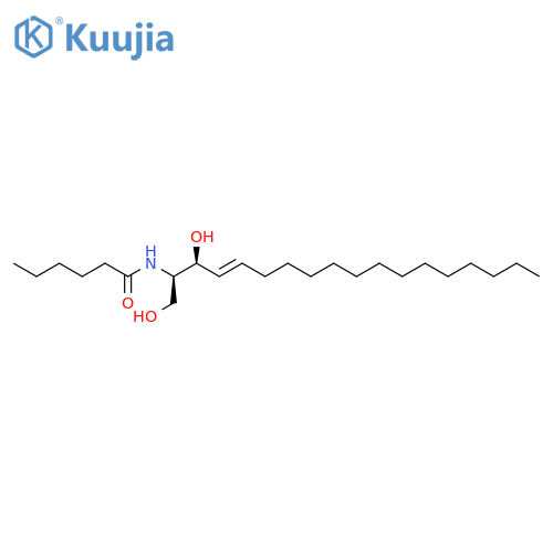 N-[(1R,2S,3E)-2-hydroxy-1-(hydroxymethyl)-3-heptadecen-1-yl]-hexanamide structure