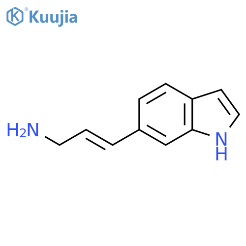 3-(1H-indol-6-yl)prop-2-en-1-amine structure
