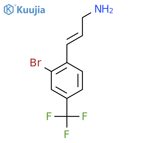 3-2-bromo-4-(trifluoromethyl)phenylprop-2-en-1-amine structure