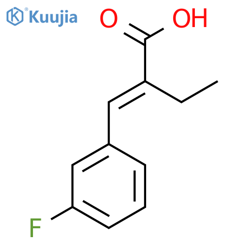 (2E)-2-[(3-fluorophenyl)methylidene]butanoic acid structure