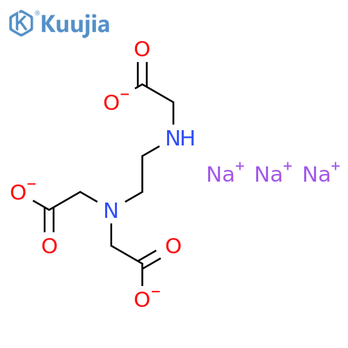 Glycine, N-(carboxymethyl)-N-(2-((carboxymethyl)amino)ethyl)-, trisodium salt structure