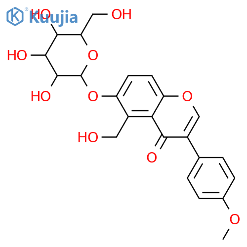 4',6-Dihydroxy-5-(hydroxymethyl)isoflavone; 4'-Me ether, 6-O-β-D-glucopyranoside structure