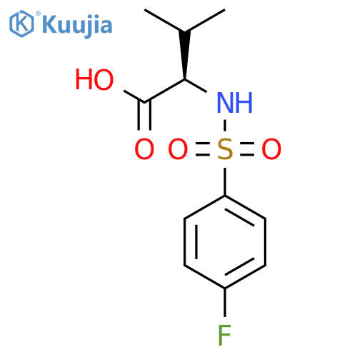 D-Valine, N-[(4-fluorophenyl)sulfonyl]- structure