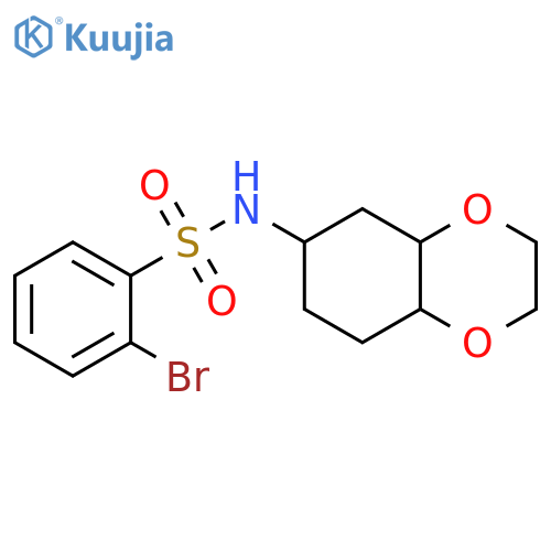 2-bromo-N-(octahydro-1,4-benzodioxin-6-yl)benzene-1-sulfonamide structure