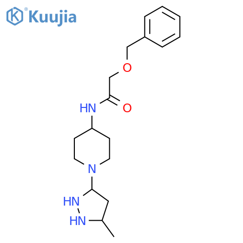 2-(benzyloxy)-N-1-(5-methyl-1H-pyrazol-3-yl)piperidin-4-ylacetamide structure