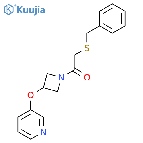 2-(benzylsulfanyl)-1-3-(pyridin-3-yloxy)azetidin-1-ylethan-1-one structure