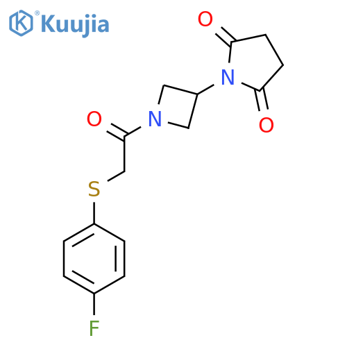 1-(1-(2-((4-Fluorophenyl)thio)acetyl)azetidin-3-yl)pyrrolidine-2,5-dione structure